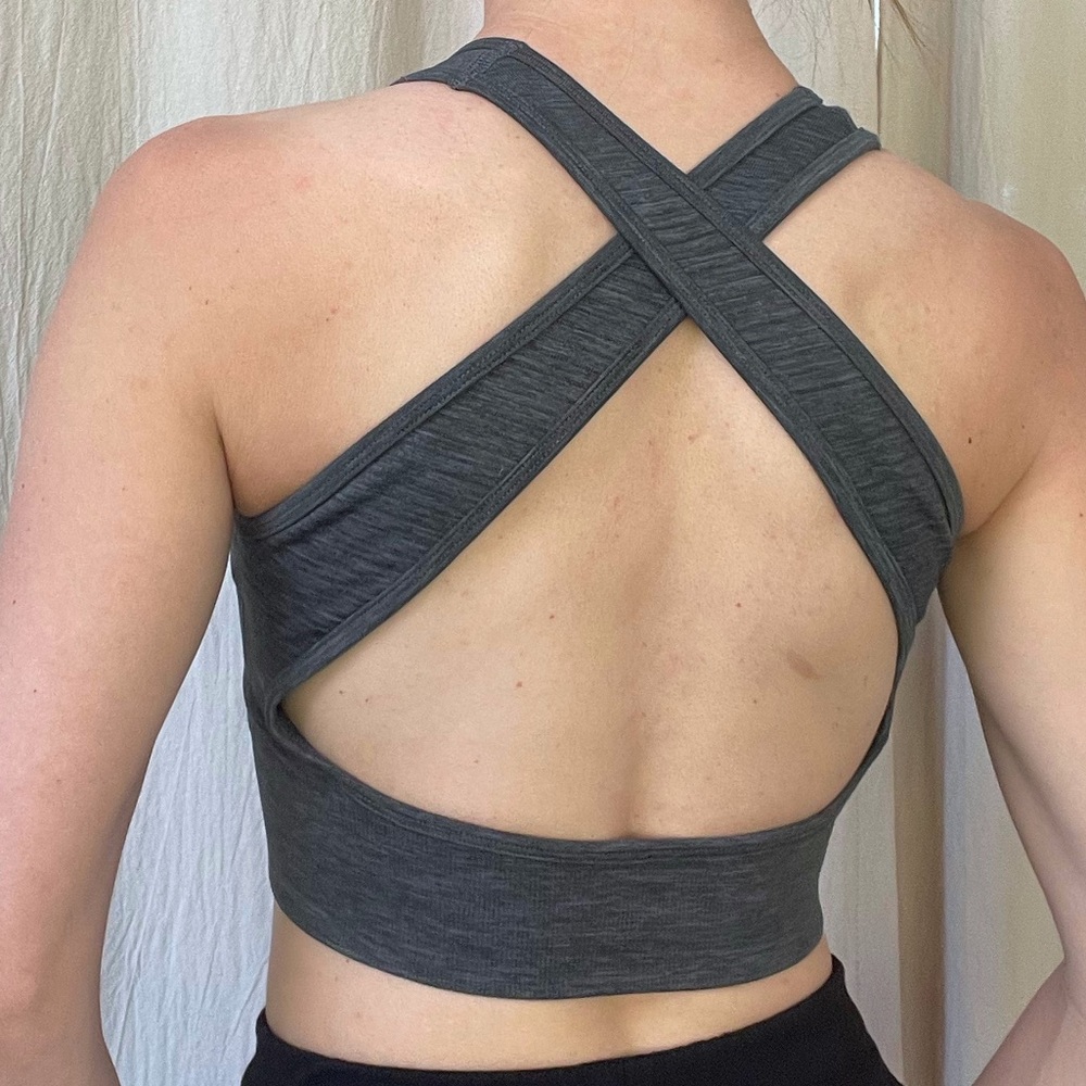 Alphalete Gray Revival Vault Bra Small